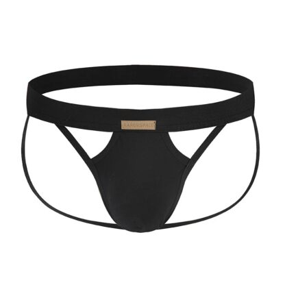 katoenen jockstrap met bandjes zwart