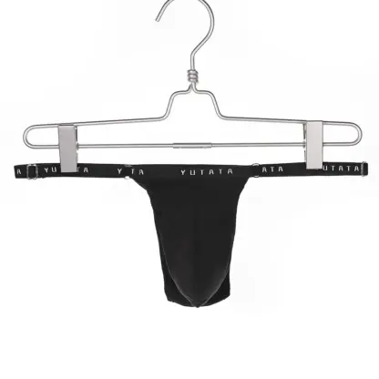 sexy zwarte heren tangastring met ruime pouch voor moderne mannen - bikini tanga gstring