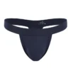 sexy navy/donkerblauwe heren sport string met ruime pouch en brede band voor moderne mannen - bikini tanga gstring