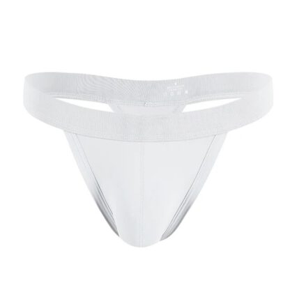 sexy witte heren sport string met ruime pouch en brede band voor moderne mannen - bikini tanga gstring