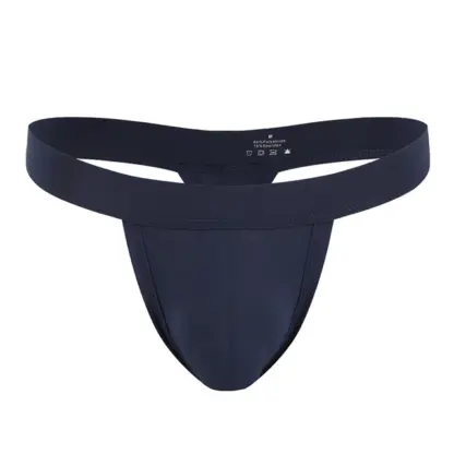 sexy navy/donkerblauwe heren sport string met ruime pouch en brede band voor moderne mannen - bikini tanga gstring