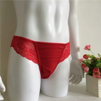 Luxe Kanten Heren String - Rood