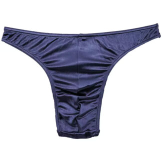 Satijnen Heren String - Navy