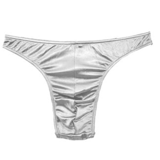 Satijnen Heren String - Zilver