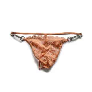 Kanten Heren Tanga G-String met Metalen Details 4