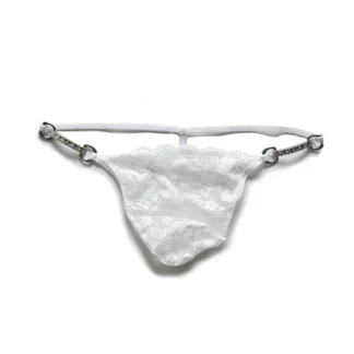 Kanten Heren Tanga G-String met Metalen Details 3